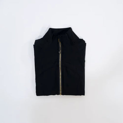 New Gold Zipper Slimming Jacket Yoga Stand up Collar Jacket Slim Fit Quick Drying Sports Thin Design Twilight Rose Gold Summer